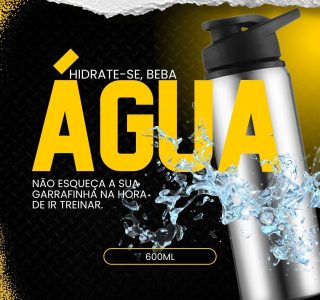 Garrafa de Água 600ml Inox – Squeeze Esportiva com Tampa Rosqueável | Alumínio Durável, Portátil e Livre de BPA para Hidratação em Movimento