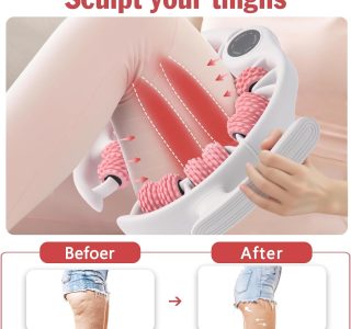 Ferramenta de massagem celulite massageador de drenagem linfática para coxas, pernas e nádegas, rolo anticelulite com alças destacáveis, ferramenta de massagem de fáscia para pele contornada e mais