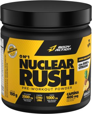 Pré Treino Nuclear Rush 100g Sabor Abacaxi Bodyaction
