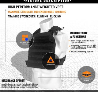 Miramrax Colete pesado para homens e mulheres, colete de peso ajustável, treinamento de força e resistência, exercícios físicos, corrida tática, academia
