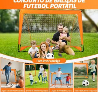Rede de Futebol, Futebol e Equipamento Treinamento Definir, Trave Futêbol, Gol de Futêbol, com Trave de Gol (119 * 80cm), Bola, Escada de Treino, Cones e Acessórios