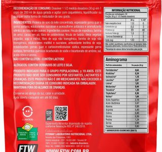 FTW 100% Whey Protein com Proteína Concentrada WPC, Suplemento Alimentar Pós-Treino em Pó com Fonte de Proteína do Soro do Leite, Alto Valor Biológico, Sem Glúten – Refil 900g (Sabor Chocolate)