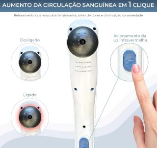 Massageador Corporal Elétrico com Luz Infravermelho Profissional Portátil (220, Volts)