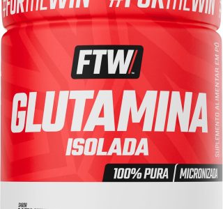FTW Glutamina Micronizada Isolada 100% Pura com L-Glutamina Sem Aditivos, Suplemento Aminoácido para Dietas Específicas, Alta Solubilidade – Pote 300g