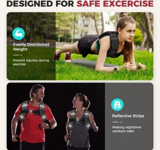 BAGAIL Colete com peso de 2,3 kg/4,5 kg/5,4 kg/6,8 kg/9,1 kg/11,3 kg/13,6 kg com bolsa removível para telefone, colete para mulheres, homens, caminhada, perda de peso, treinamento, corrida