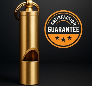 Apito de latão mais alto | Melhor apito de emergência premium | Uma peça | Apito de sobrevivência ao ar livre | Chaveiro ou pendurar em seu pescoço e levá-lo para qualquer lugar!