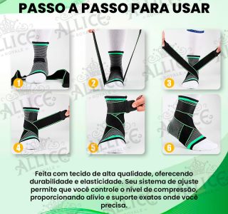 Tornozeleira Ortopédica de Compressão Ajustável – Suporte para o seu Treino e o Dia a Dia!