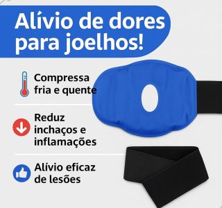 Bolsa Gel Compressa Terapêutica Quente e Fria Reutilizável Alívio de Dores Musculares Inflamações Inchaços para Joelho Ombro