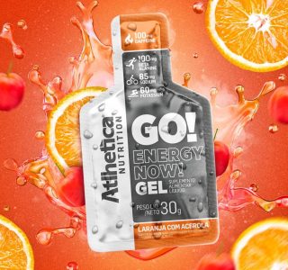 Atlhetica Nutrition GO ENERGY NOW GEL (10 sachês de 30g) Laranja com Acerola, Cor: Multicolorido.