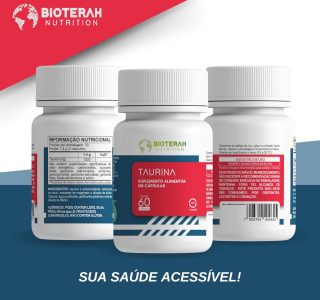 Taurina 60CAPS BIOTERAH – 1000mg por Dose Suplemento Alimentar Auxilio Treino