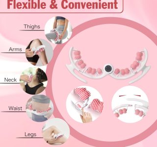 Ferramenta de massagem celulite massageador de drenagem linfática para coxas, pernas e nádegas, rolo anticelulite com alças destacáveis, ferramenta de massagem de fáscia para pele contornada e mais