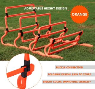 5 Peças de Barreiras de Treinamento Mini Barreiras Flexíveis Material de PVC Dobrável para Corrida/Futsal/Basquete/Beisebol Treinamento de Agilidade de Alta Visibilidade