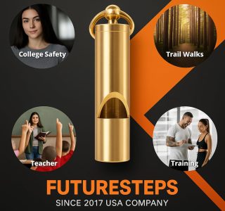 Apito de latão mais alto | Melhor apito de emergência premium | Uma peça | Apito de sobrevivência ao ar livre | Chaveiro ou pendurar em seu pescoço e levá-lo para qualquer lugar!