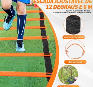 Rede de Futebol, Futebol e Equipamento Treinamento Definir, Trave Futêbol, Gol de Futêbol, com Trave de Gol (119 * 80cm), Bola, Escada de Treino, Cones e Acessórios