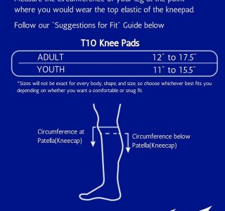 Joelheira de vôlei Mizuno Youth T10 Plus, tamanho único, Preto, Youth OSFM