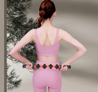 oshhni Rolo de massagem muscular para homens e mulheres, ferramenta portátil e confortável para massagem muscular multifuncional para costas, pescoço,