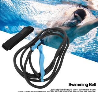 Cinto de Resistência à Natação, 4m, Exercitador de Natação, Trela de Tração, Corda de Resistência à Natação Com Faixa de Cintura Ajustável (4MM*12MM*4M)