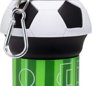 Garrafa de Água – Squeeze Retrátil em Silicone de 520 ml, Tema Futebol, Maccabi Art.
