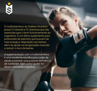 Soldiers Nutrition, Multivitamínico 60 Caps – 5 Minerais – 13 Vitaminas – Soldiers Nutrition