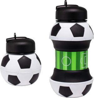 Garrafa de Água – Squeeze Retrátil em Silicone de 520 ml, Tema Futebol, Maccabi Art.