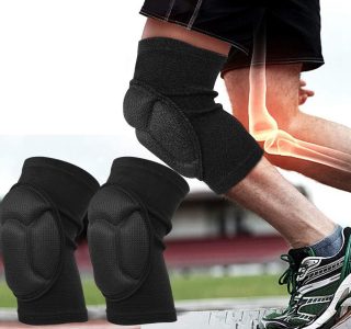 Joelheiras Com Esponja Grossa Antiderrapante, Joelheiras Protetoras, Joelheiras para Evitar Colisões, Joelheiras Femininas Masculinas, para Vôlei, Basquete, Ioga Preto