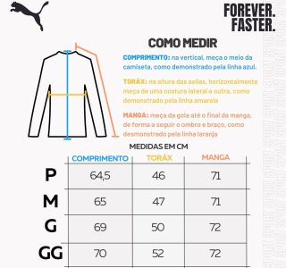 Camiseta Térmica Puma Manga Longa UV50+ Praia Piscina Segunda Pele Adulto Masculina