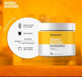 Glutamina Pura Easy Boost L-glutamina Em Pó 150g