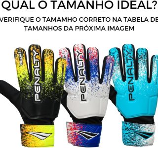 Luva de Goleiro Penalty Adulto Delta 1 Para Todos os Pisos Cor:Branco+Azul;Tamanho:8;Gênero:Unissex