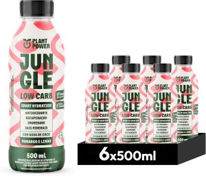 Jungle Low Carb Morango com Limão, Bebida Funcional, 500ml – 6 unidades