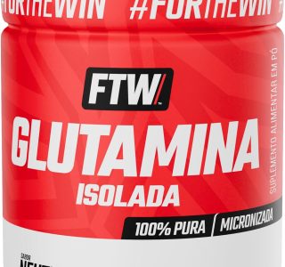FTW Glutamina Micronizada Isolada 100% Pura com L-Glutamina Sem Aditivos, Suplemento Aminoácido para Dietas Específicas, Alta Solubilidade – Pote 300g