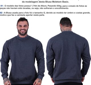 Blusa Moletom Basic MXD Conceito Sem Touca Academia Fitness Casual Lisa Sem Estampa
