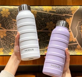 Garrafa de Água Térmica em Aço Inoxidável 1 Litro com Sistema Antivazamento e Alça em Inox (Roxo)