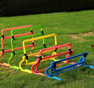 5 Peças de Barreiras de Treinamento Mini Barreiras Flexíveis Material de PVC Dobrável para Corrida/Futsal/Basquete/Beisebol Treinamento de Agilidade de Alta Visibilidade