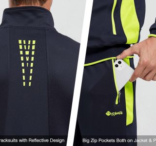 TBMPOY Conjunto de 2 peças de agasalho masculino para corrida, casual, atlético, aquecimento, zíper completo