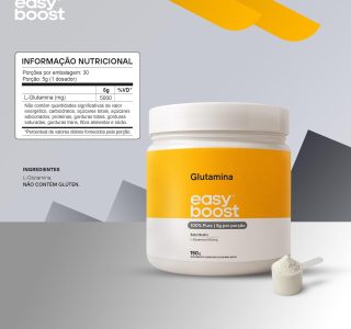 Glutamina Pura Easy Boost L-glutamina Em Pó 150g