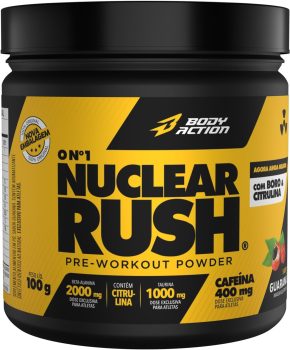 Pré Treino Nuclear Rush 100g Sabor Guaraná Bodyaction