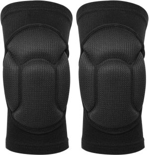Joelheiras Com Esponja Grossa Antiderrapante, Joelheiras Protetoras, Joelheiras para Evitar Colisões, Joelheiras Femininas Masculinas, para Vôlei, Basquete, Ioga Preto