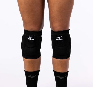 Joelheira de vôlei Mizuno Youth T10 Plus, tamanho único, Preto, Youth OSFM