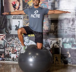 Acte, Gym Ball Adulto Unissex 85 cm – Preto