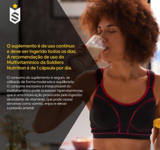 Soldiers Nutrition, Multivitamínico 60 Caps – 5 Minerais – 13 Vitaminas – Soldiers Nutrition