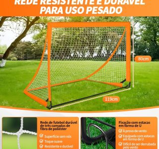 Rede de Futebol, Futebol e Equipamento Treinamento Definir, Trave Futêbol, Gol de Futêbol, com Trave de Gol (119 * 80cm), Bola, Escada de Treino, Cones e Acessórios