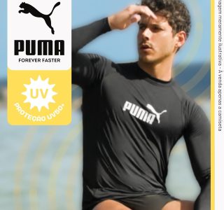 Camiseta Térmica Puma Manga Longa UV50+ Praia Piscina Segunda Pele Adulto Masculina