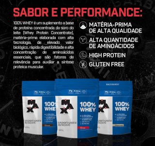 Max Titanium 100% Whey – 900G Refil Chocolate –