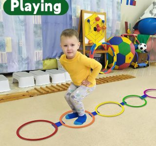 Pacote de 24/30/48/96 Anéis de agilidade de 38 cm Speed Training Hopscotch Rings Círculo Plástico Argolas de Agilidade Barreiras para Atleta Exercício Futebol Futebol Ginástica Jogos Prática Footwork