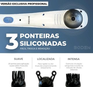 Massageador Corporal Elétrico com Luz Infravermelho Profissional Portátil (220, Volts)