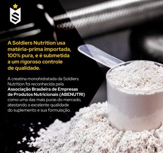 Creatina Monohidratada 600g – 100% Pura Importada – Soldiers Nutrition