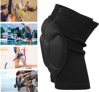 Joelheiras Com Esponja Grossa Antiderrapante, Joelheiras Protetoras, Joelheiras para Evitar Colisões, Joelheiras Femininas Masculinas, para Vôlei, Basquete, Ioga Preto