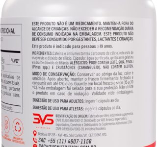 3VS Nutrition Cafeína 200mg 120 Cápsulas