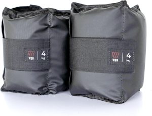 Par Caneleira Tornozeleira de Peso 4 kg WON Preto Fitness Academia Musculação Treino