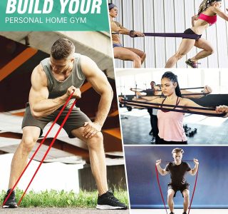 Kit 3 Super Band Elástico Borracha Crossfit Extra Forte Faixas de Resistência (Vermelho+Preto+Roxo)